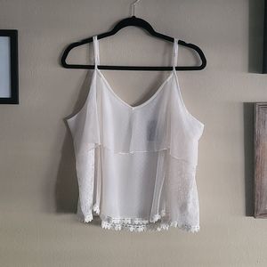 Romantic White Blouse New Without Tags